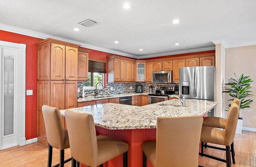 Lake Clarke Shores House | Pool Huge Backyard BBQ Games Pet Friendly