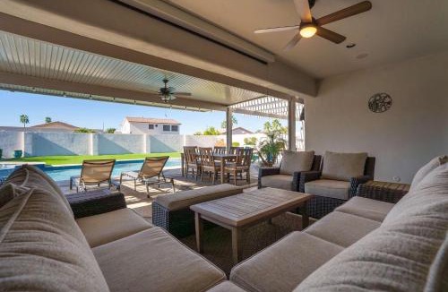 Palm Valley House | Pool & Spa Outdoor Fireplace BBQ Pool Table
