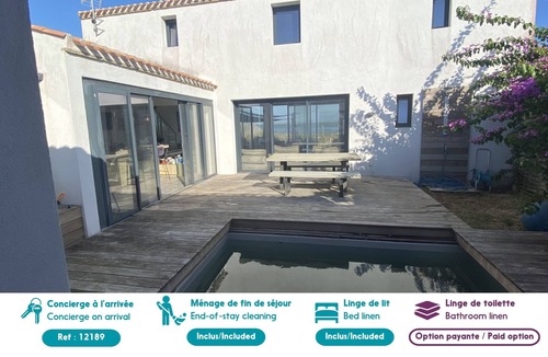 La Gueriniere House | Pool, view and beach access, 6 adults/2 children