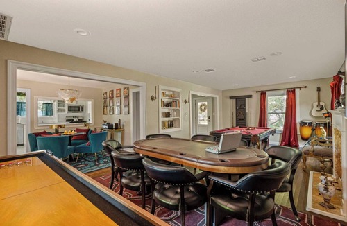 Tarrytown House | Poolside Funhouse with Arcade, Billiard, Poker