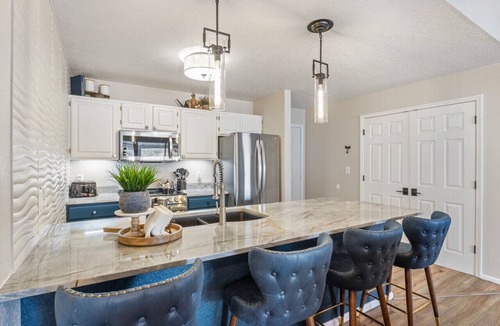 Village of Four Seasons Condo | Posh Penthouse-Top Floor, Waterfront, Pools, & Pickleball!