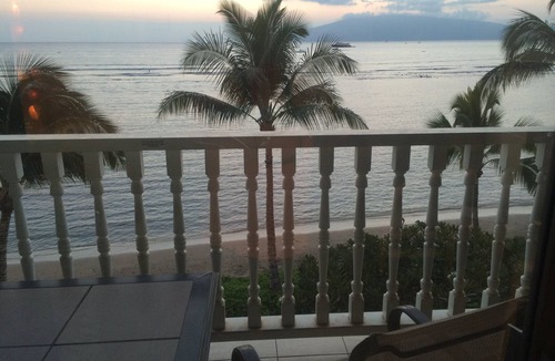 Historic Lahaina Front Street Condo | Premier Lahaina Ocean Front Studio with Fantastic Ocean View