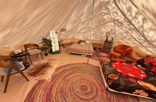 Stanton Other | Premium Glamping Tent with HotTub, FirePit & Heater at Red River Gorge with Wooded Views & Bath House