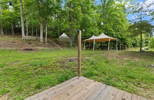 Stanton Other | Premium Glamping Tent with HotTub, FirePit & Heater at Red River Gorge with Wooded Views & Bath House