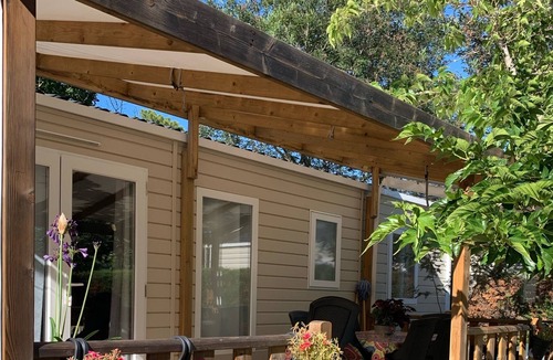 Cote Landaise House | Premium luxury air-conditioned mobile home, 3 bedrooms in LES VIGNES 5* campsite