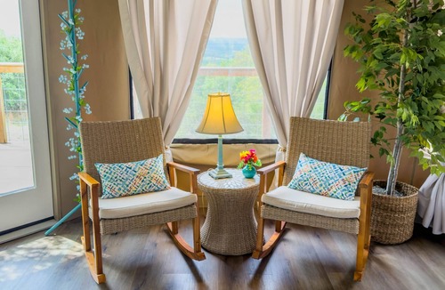 Oatmeal Cabin | Premium Suite 1 - Safari Tent - Private Deck/Hot Tub