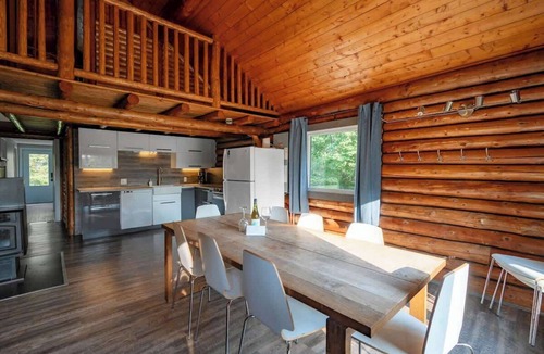 Saint-Leonard-de-Portneuf Cabin | Private Chalet with Hot Tub & Nature Trails