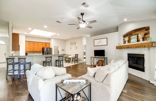 Cove House | Private Acreage, Pergola & Fire Pit: Baytown Home