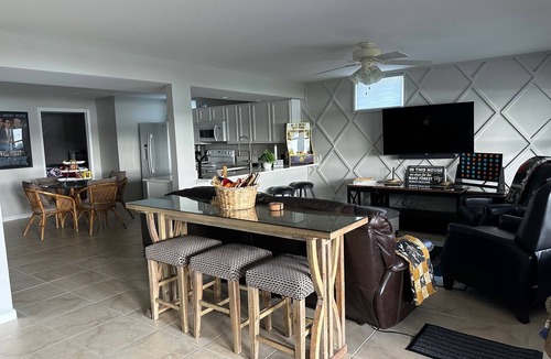 Twin Oaks House | Private beach, hot tub, 2 kitchens, 2 laundry rooms, game room, dock, firepit