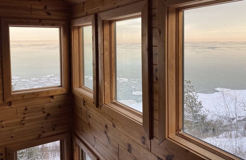 Cheboygan Cottage | Private Beach Summer Sunset Frontage