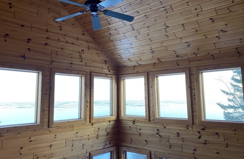 Cheboygan Cottage | Private Beach Summer Sunset Frontage