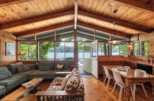 Alton Bay Cabin | Private Cabin Island Escape Boat Required Pets Retreat Lakefront sleeps 10