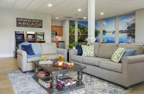 Mount Mourne House | Private Cove Lakefront Dock Hot Tub Firepit Game Room Sleeps 14