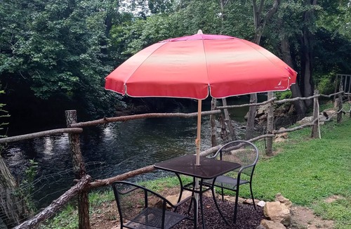 Haywood County Apartment | Private creekside suite with mountain views