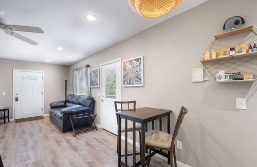 Grafton Cottage | Private deck with hot tub and fire pit.