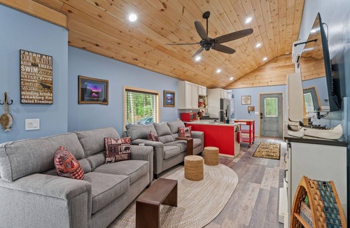 Lake Luzerne-Hadley House | Private Dock! Golf, Hot Tub, Riverfront - Near to 6 Flags, Lake George, West Mtn