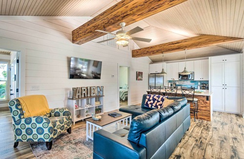 Darien Cottage | Private Dock + Porch: Riverfront Darien Cottage