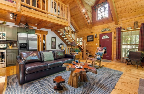 Blue Eye Cabin | Private Engleman Spruce Cabin with Game Room, Community Pool & Car Charger