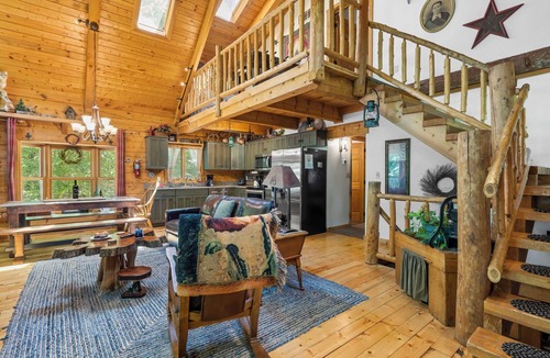 Blue Eye Cabin | Private Engleman Spruce Cabin with Game Room, Community Pool & Car Charger