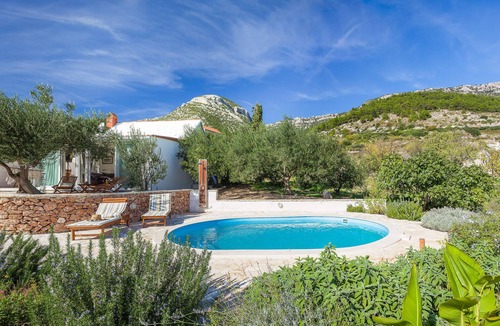 Bol House | Private, heated pool - family home with stunning view