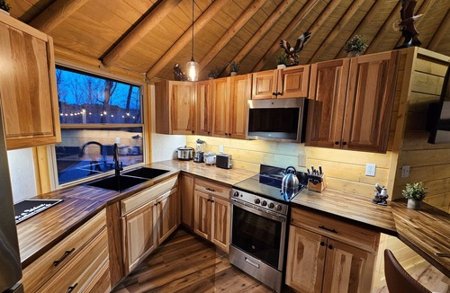 Almo Cabin | Private Hot Tub + King Bed | Eagle Retreat