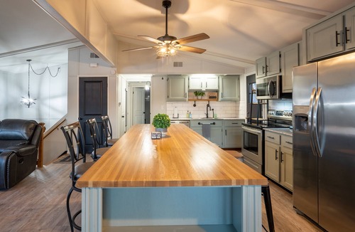 Camdenton House | Private Island Retreat with 500' Level Lakefront & 3 Houses with Private Docks!