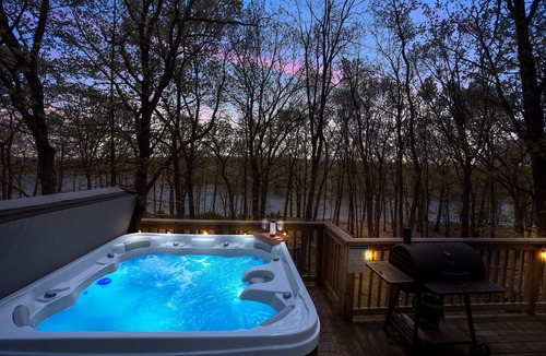 Pocono Mountain Lake House | Private Lakefront, Hot Tub, Pool, Kayaks, Pets Games, Fireplace