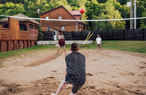 Mandeville Ski Chalet | Private log cabin resort, 30 people, pool, spa, games room, and +.