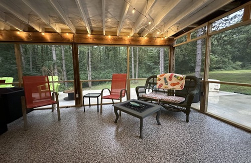 Niles House | Private lower level of log cabin home