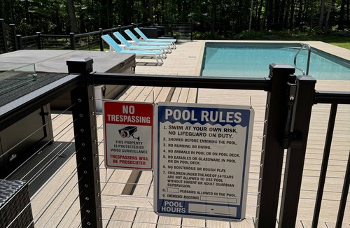 Lakeville Ski Chalet | Private oasis with in ground pool and hot tub