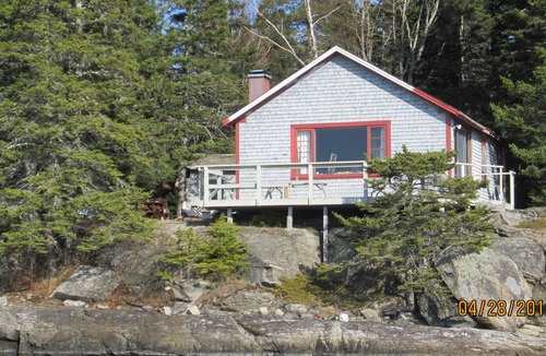 Bar Harbor Cottage | Private Ocean side rustic cottage with beach Bar Harbor