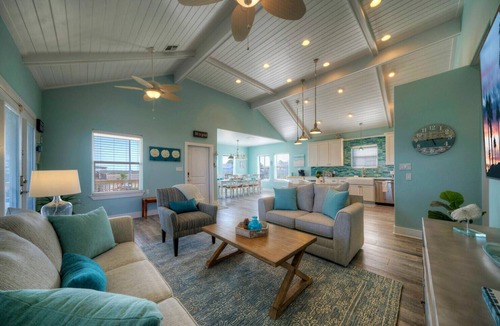 Leeward Sands House | Private Pool, Game Room + Fire Pit Golf Cart Zone Near Beach | Beacharita
