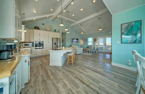 Leeward Sands House | Private Pool, Game Room + Fire Pit Golf Cart Zone Near Beach | Beacharita
