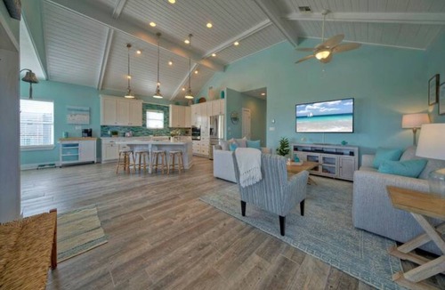 Leeward Sands House | Private Pool, Game Room + Fire Pit Golf Cart Zone Near Beach | Beacharita