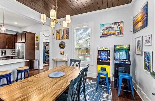 San Jacinto House | Private Pool & Hot Tub Walk to Beach 2 King Suites Pet Friendly