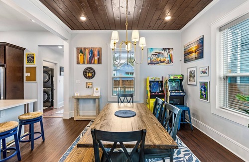 San Jacinto House | Private Pool & Hot Tub Walk to Beach 2 King Suites Pet Friendly