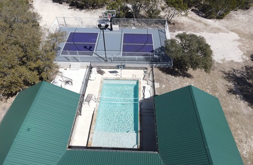 Sabinal House | Private pool, pickleball court, single story home, less than 5-minute drive to THE Frio River