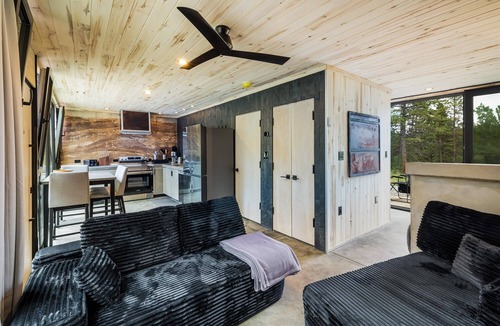 Nederland House | ​Private Rammed Earth Cabin: Soaking Tub & Kitchen