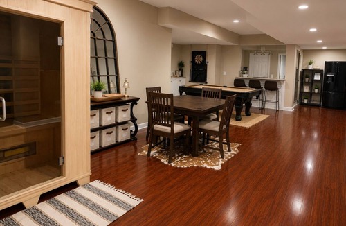 Harrisonville House | Private Resort Pool Home: 2 Suites, Hot Tub, Golf Simulator, Sauna and more