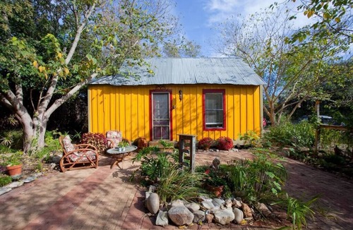 Manchaca Cottage | Private Respite Breathe Deeply Cabin with Garden, SwimSpa/Hot Tub, Fire Pit
