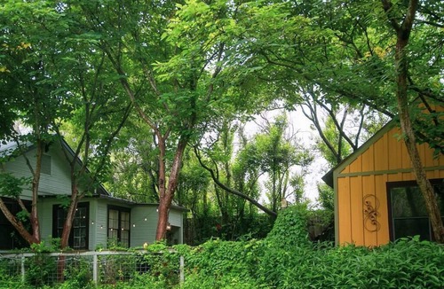 Manchaca Cottage | Private Respite Breathe Deeply Cabin with Garden, SwimSpa/Hot Tub, Fire Pit