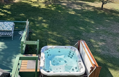 Center Ossipee House | Private spacious mountain view w/beach rights, hot tub, spacious deck & firepit