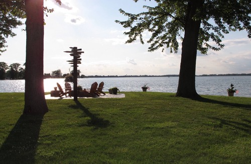 Lakeview House | Private waterfront, large firepit and covered boat dock!