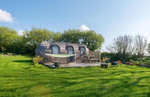 Looe House | Prosecco - Lydcott Glamping Cornwall, sea views