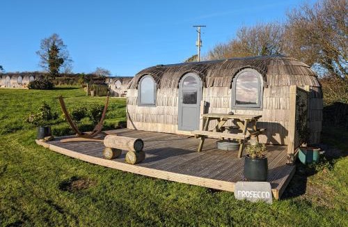 Looe House | Prosecco - Lydcott Glamping Cornwall, sea views