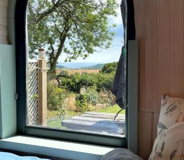 Looe House | Prosecco - Lydcott Glamping Cornwall, sea views