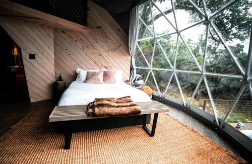 Oatmeal Cabin | Quality Time in Nature: Marble Falls Luxury Glamping for Families