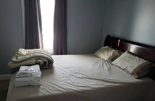 Fall River House | Queen bed close to everything.