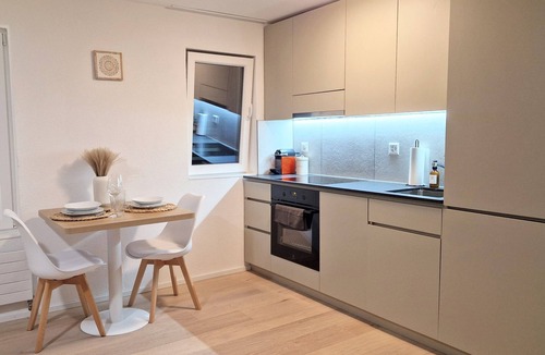 St. Gallen Apartment | Queen-size bed, top-equipped workplace, free parking space