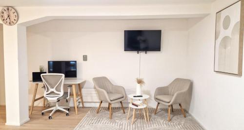 St. Gallen Apartment | Queensize-Bett, Arbeitsplatz, gratis Parkplatz